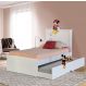 Cama Solteiro Viana Branca com Auxiliar