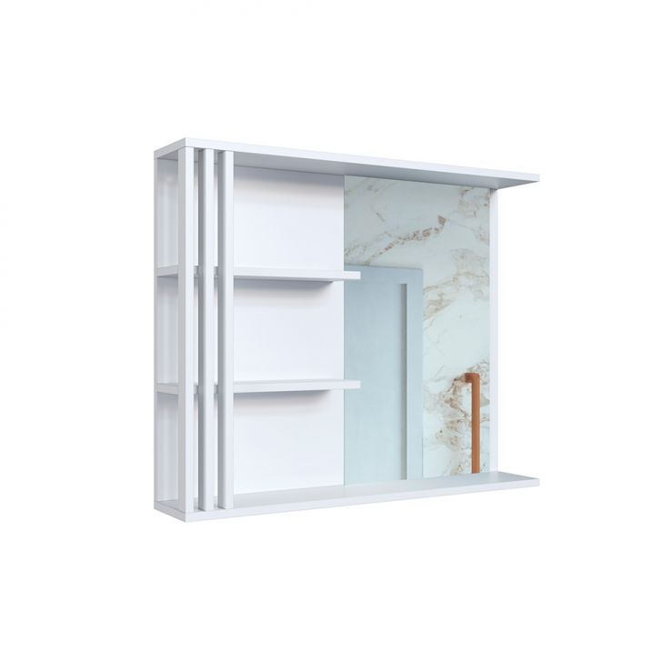 Armário de Banheiro Estela com Espelho Branco