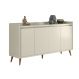 Balcao Buffet Retrô Delta 4 Portas Off White - MoveisAqui