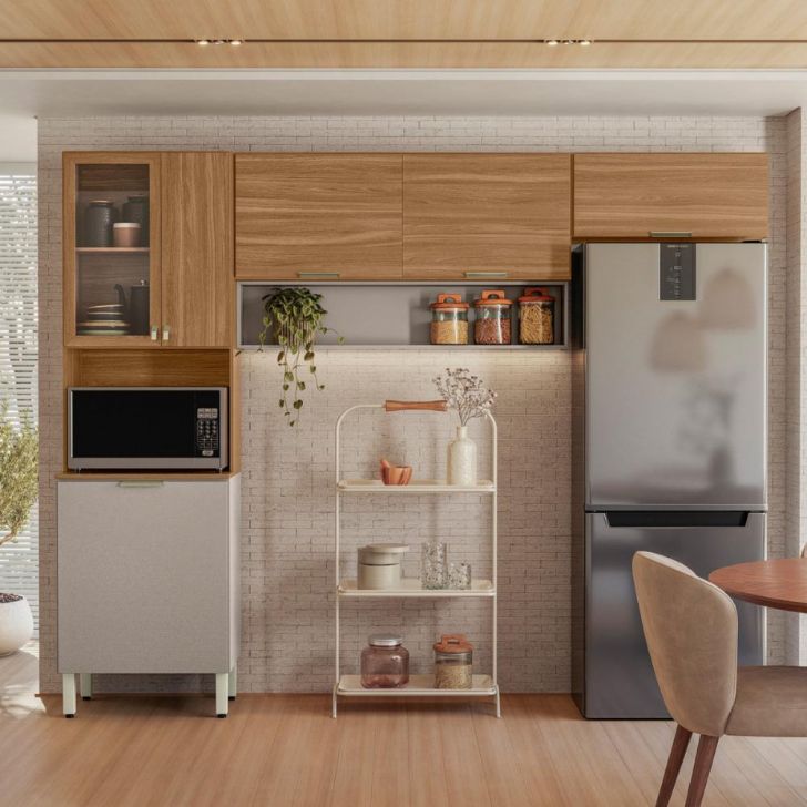 Conjunto Cozinha 6P Luna Amendola Touch Nude Prime TX