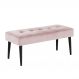 Banco | Banqueta Estofado Theo 1,20m Suede Rosa Bebe - Inova Decor