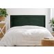 Cabeceira King Reta Luxo 193x60 Veludo Verde - Tachas Fumê