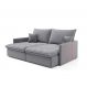 Image of Sofá Retrátil Sem Caixa 3 lugares Solomons Linho Cinza 180 cm MO173UP60UKHMOB