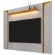 Painel Para TV 75 Pol Com LED 180cm Maresca B02 Off White Naturalle - Lyam Decor