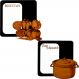 Conjunto de 2 Quadros Decorativos - Ambiente Cozinha - Legumes e Panela - 40 x 40 cm