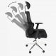 Cadeira de Escritório Presidente Ergonômica Tela Mash Reclinável NR17 - Preta