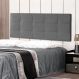 Cabeceira Painel Casal 1,40m Roma Suede Cinza Dal Poz Estofados