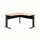 Mesa de Escritório em L New City Calvi e Preta 135 cm
