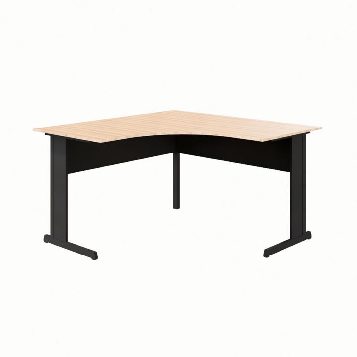 Mesa de Escritório em L New City Calvi e Preta 135 cm