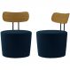 Kit 2 Poltronas Decorativas Lua Veludo SL 948 Moll