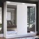 Guarda-Roupa Casal Madesa Istambul 3 Portas de Correr com Espelhos 3 Gavetas - Branco