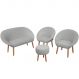 Kit Recepção Sofá com 2 Poltronas Para Sala de Estar Luxo MOBLAN decor