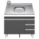Balcão Gabinete com Pia Inox 120cm Andréia 2 Portas Cinza - AJL Móveis