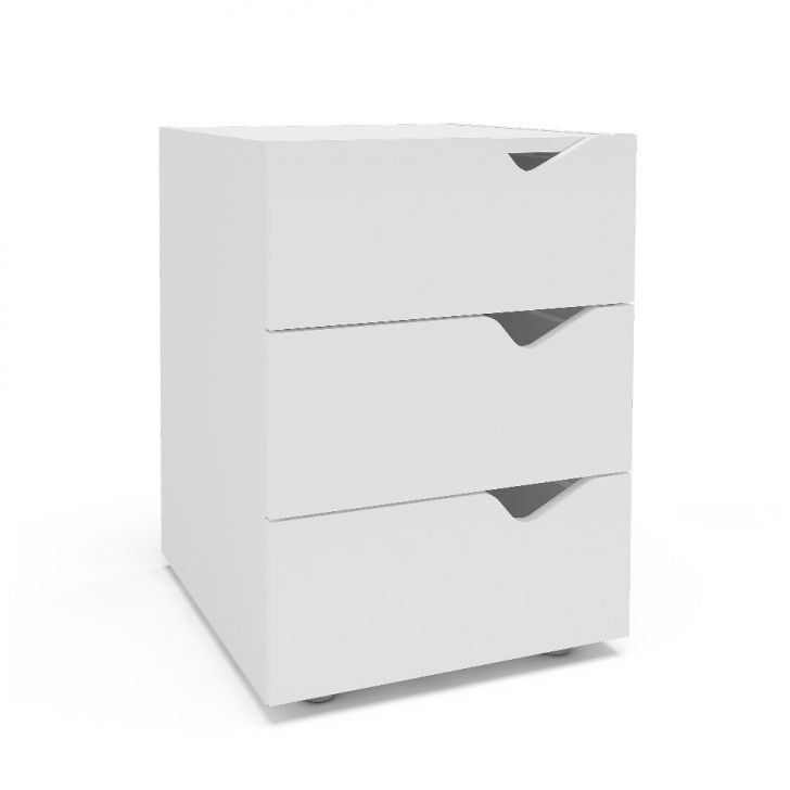 Gaveteiro Porto 3 Gavetas Branco
