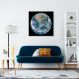 Quadro Planeta Terra 43x43 Filete Branco
