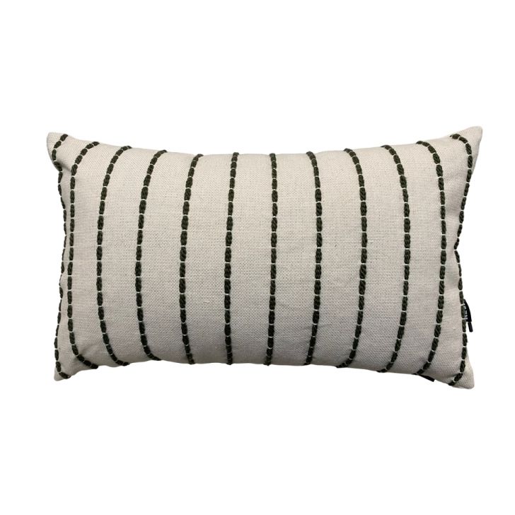 Almofada Jacquard Toulon 30x50 Verde e Cru