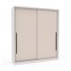 Guarda-Roupa Casal Valência 2 Portas 2 Gavetas Branco e Creme