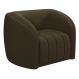 Poltrona Decorativa para Sala 112cm Meris M22 Veludo Marrom - Mpozenato