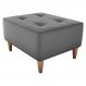Puff Decorativo Para Sala Piva 62x52 cm E425 Cinza Milani Store