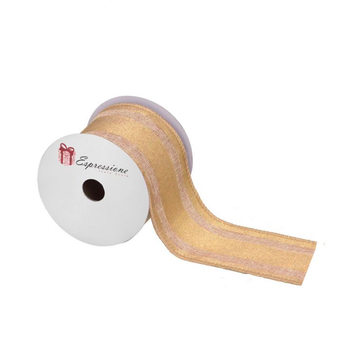 Fita Natalina Espressione Dourada Listrada