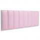 Cabeceira Queen Estofada Para Cama Box Kit 8 Placas Adesivas - Modelo Reta Courino Rosa