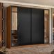 Image of Guarda-Roupa Casal com Vidro Reflecta Laredo 4 Portas 4 Gavetas Nogueira e Preto MO895CL60BYTMOB