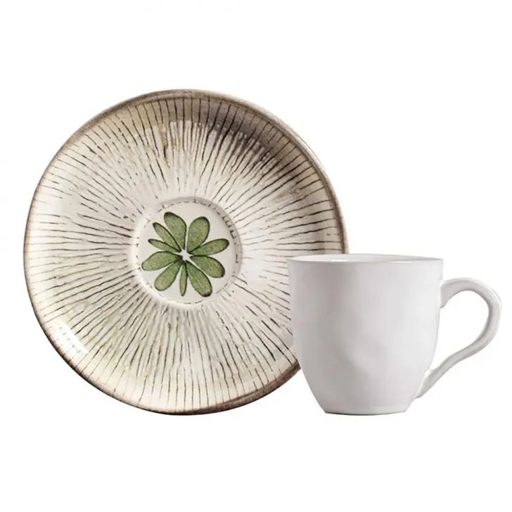 Xícara de Chá com Pires Bio Evergeen