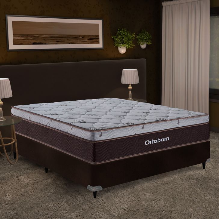 Colchão Casal Molas Ensacada Sleep King (32x138x188) Marrom