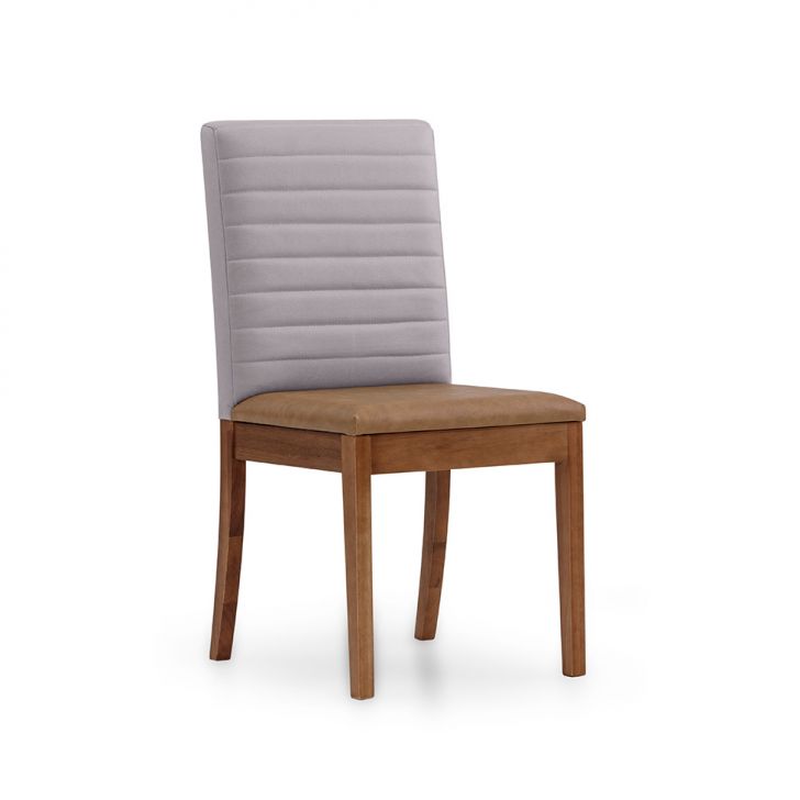 Cadeira Torres Revestimento Sintético Caramelo e Bege