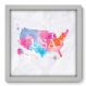 Quadro Decorativo - Mapa Estados Unidos - 165qdmb