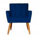Poltrona Decorativa Onix Suede Azul Marinho - DS Móveis