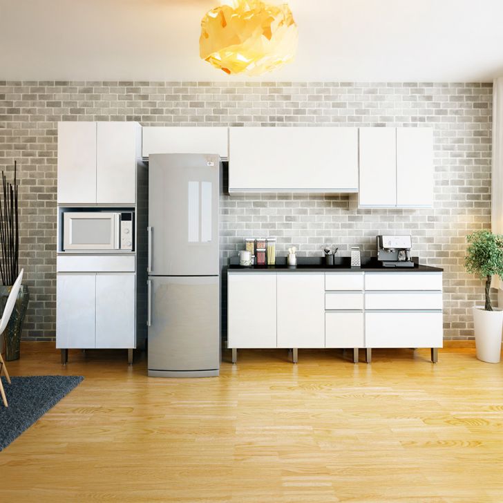 Cozinha Completa Top Class 10 Portas 6 Gavetas Branca