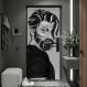 Adesivo de Porta Barbearia Homem Desenhado-63X210Cm