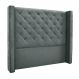 Cabeceira Decorativa King Size 2,19M Loewe Veludo Cinza G63 - Gran Belo
