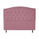 Cabeceira Casal 140cm Para Cama Box Diana Suede Rosa - DS Estofados