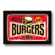Quadro Decorativo Vintage Burgers Cozinha 33x43 cm