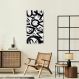 Quadro Abstract Letters 100x50 Sem Moldura Branco