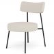 Poltrona Decorativa Para Sala De Estar Base Fixa Londres F01 Linho Bege - Lyam Decor