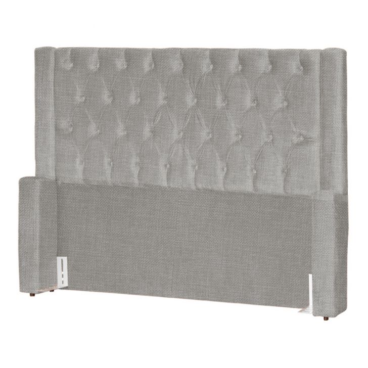 Cabeceira Para Cama Box Casal Queen Emma Linho Bege - DS Estofados