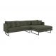 Sofá 5 Lugares Ricco com Chaise Direita Linho Verde