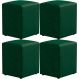 Kit 04 Puffs Quadrado L02 Decorativo Facto Verde - Lyam Decor