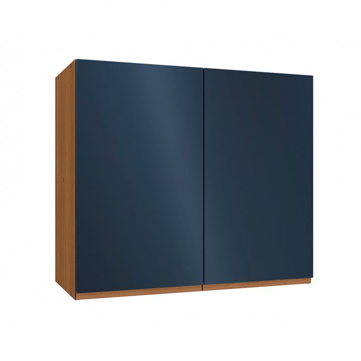 Armário Aéreo Valence 2 Portas Canela e Azul