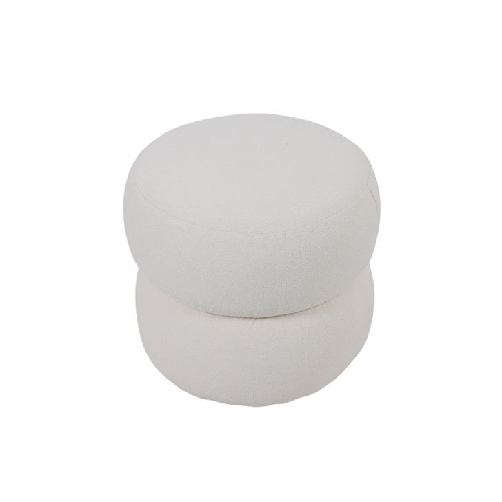 Puff Respiro Poliéster Off White
