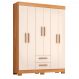 Guarda-Roupa NT 6015 Freijo Com Off White - Notavel