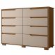 Comoda Georgia 8 Gavetas 147 cm Carvalho Fendi Moval