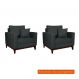 Conjunto com 2 Poltronas Beny I Grafite