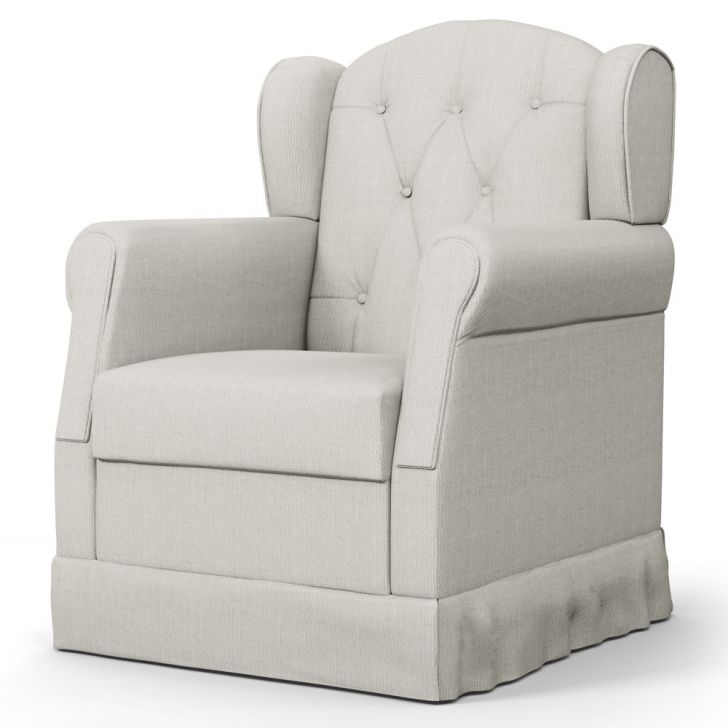 Poltrona de Amamentação Fixa Letícia Linho Off White - Phoenix