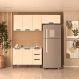 Cozinha Compacta sem Tampo Meena 6 Portas 3 Gavetas Creme e Branca