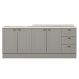 Balcao Tampo 120 cm Balcao Cooktop 80 cm Americana Cinza Calcare Henn