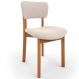 Cadeira Para Sala de Jantar Cozinha Living Estofada Dara L02 Suede Bege - Lyam Decor